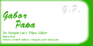 gabor papa business card